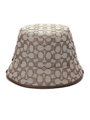 COACH Brown Signature C Jacquard Bucket Hat - Image 2 of 3