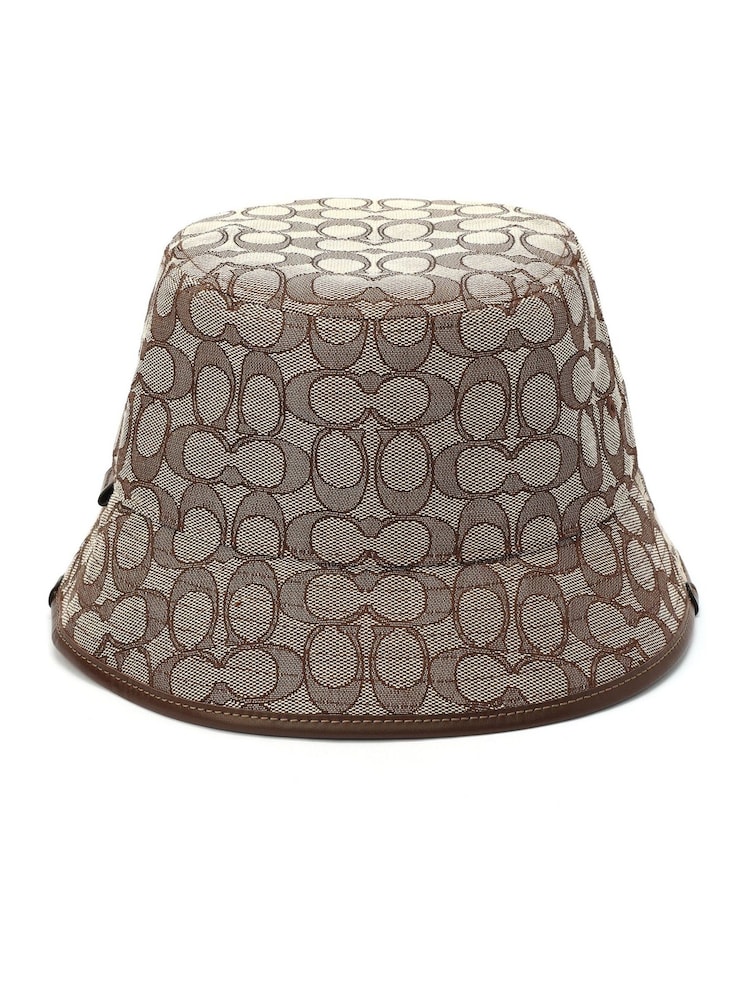 COACH Brown Signature C Jacquard Bucket Hat - Image 2 of 3