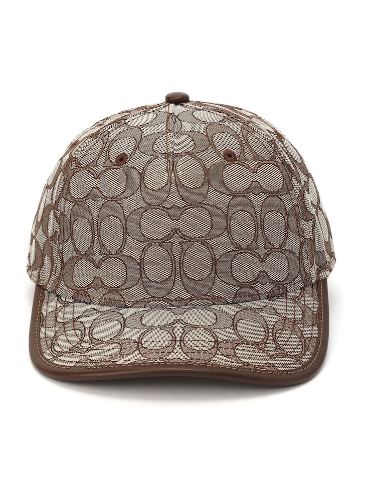 COACH Brown Signature C Jacquard Baseball Hat - Image 1 of 4