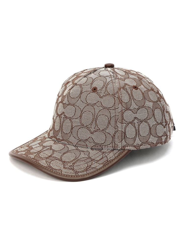 COACH Brown Signature C Jacquard Baseball Hat - Image 2 of 4