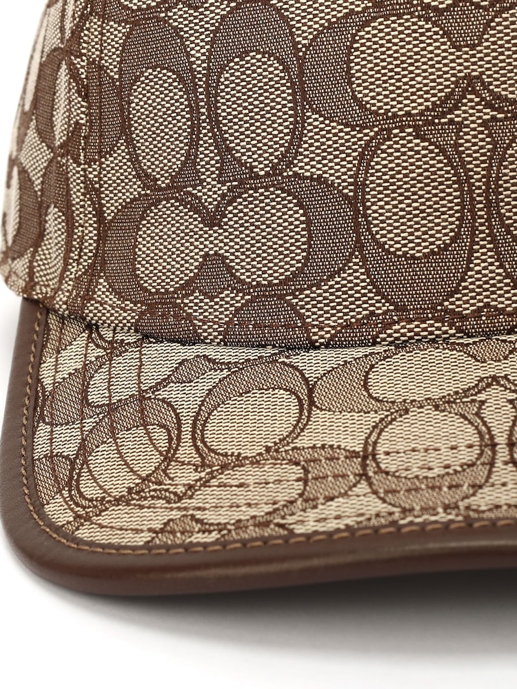 COACH Brown Signature C Jacquard Baseball Hat - Image 4 of 4