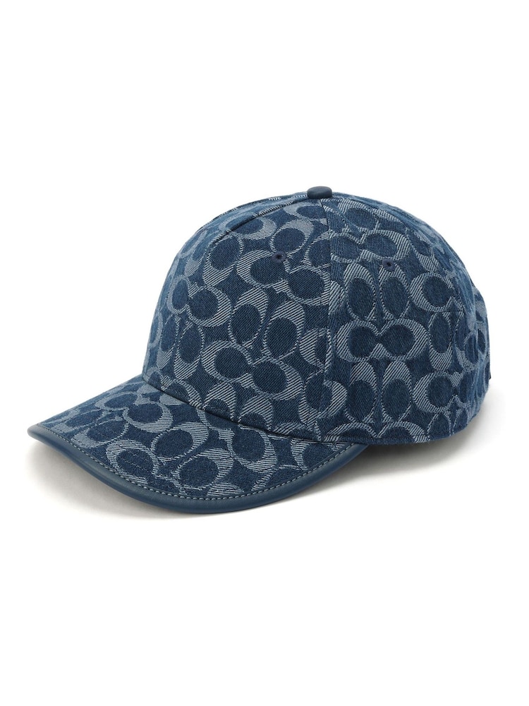 COACH Blue Signature C Denim Baseball 100% Cotton Hat - Image 2 of 4