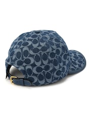 COACH Blue Signature C Denim Baseball 100% Cotton Hat - Image 3 of 4