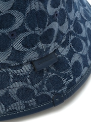 COACH Blue Signature C Denim Bucket 100% Cotton Hat - Image 3 of 3
