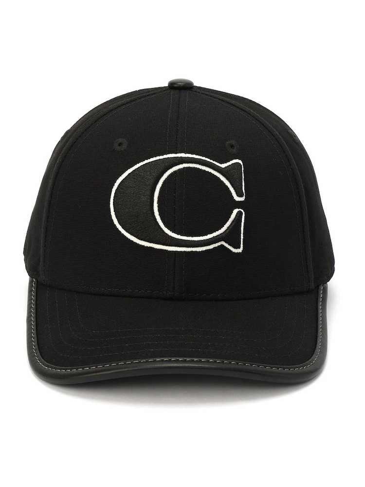 COACH Black C Cotton Canvas Baseball Hat - Image 1 of 4