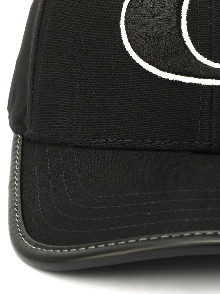 COACH Black C Cotton Canvas Baseball Hat - Image 4 of 4