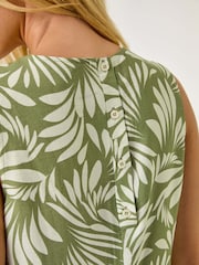 Roman Green Petite Leaf Print Shift Dress - Image 5 of 5