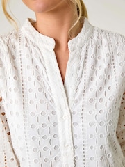 Roman White Petite Broderie Tiered Dress - Image 5 of 5
