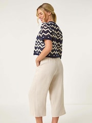Roman Blue Petite Chevron Open cardigan - Image 3 of 5