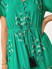 Roman Green Petite Floral Print Midi Dress - Image 5 of 5