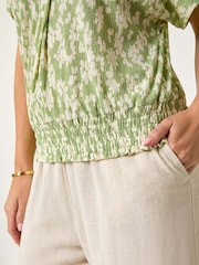 Roman Petite Floral Print Crinkle Blouson Top - Imagen 5 de 5