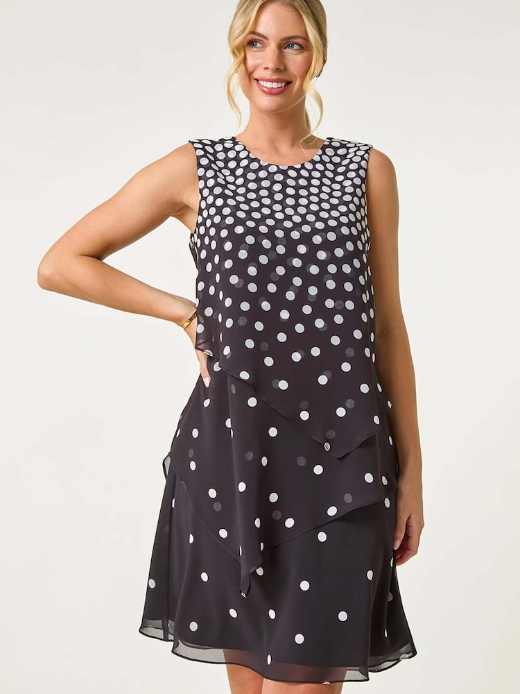 Roman Petite Spot Layered Tier Dress - Bild 1 von 5 Roman Petite Spot Layered Tier Dress - Bild 1 von 5