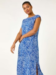 Roman Blue Abstract A-Line Midi Dress - Image 2 of 5