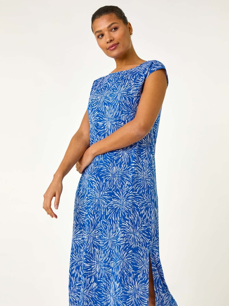 Roman Blue Abstract A-Line Midi Dress - Image 2 of 5