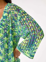 Roman Blue Spacedye Knit Cardigan - Image 5 of 5
