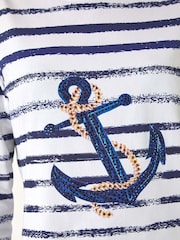 Haut Roman Anchor rayé Hotfix - Image 6 de 6