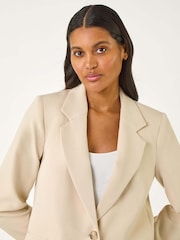 Roman Natural Buttoned Collar Revere Blazer - Image 4 of 5