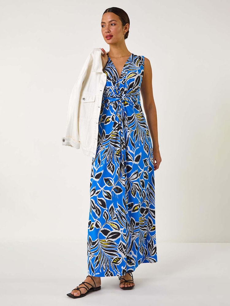 Roman Leaf Puff Print Maxi Dress - Imagen 2 de 5 Roman Leaf Puff Print Maxi Dress - Imagen 2 de 5