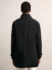 Reiss Black Player Hybrid Removable-Gilet Overcoat - Image 5 of 7