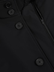 Reiss Black Player Hybrid Removable-Gilet Overcoat - Image 7 of 7