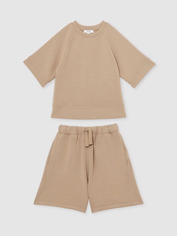 Reiss Selena Modal-Blend Sweatshirt And Shorts Set - Imagen 2 de 5