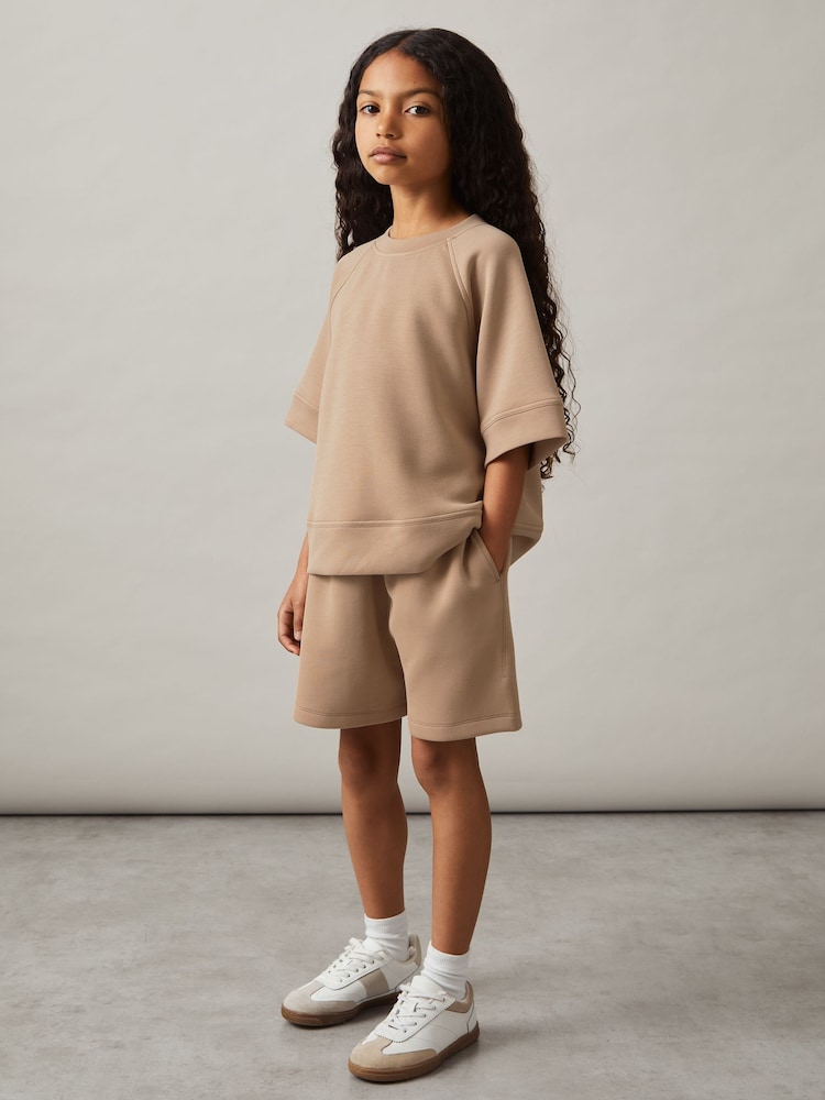 Reiss Selena Modal-Blend Sweatshirt And Shorts Set - Imagen 1 de 5