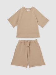 Reiss Selena Modal-Blend Sweatshirt And Shorts Set - Imagen 2 de 5