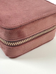 Loveabode Pink Personalised Velvet Travel Jewellery Box - Image 2 of 4