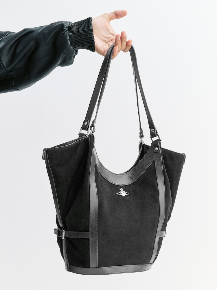 Vivienne Westwood Large Shoulder Black Bag - Image 9 of 9 Vivienne Westwood Large Shoulder Black Bag - Image 9 of 9