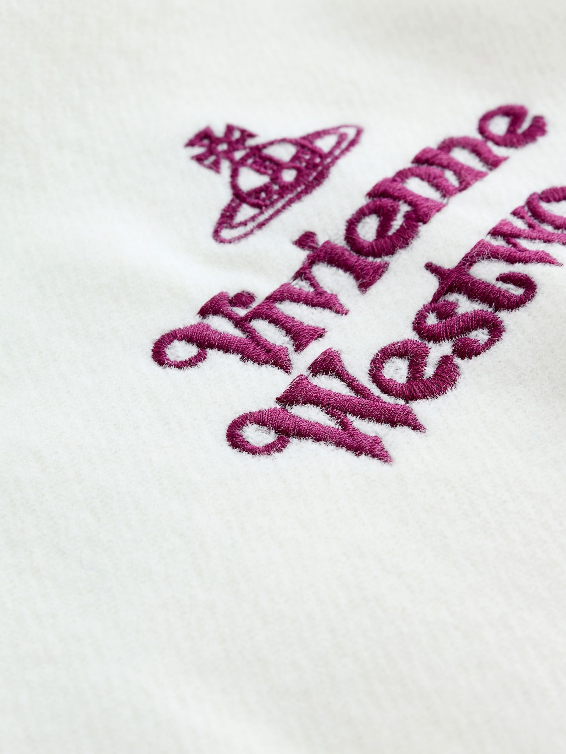 Buy Vivienne Westwood Embroidered Wool White Scarf from Next USA