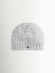 Vivienne Westwood Grey Fluffy Beanie Hat - Image 1 of 3