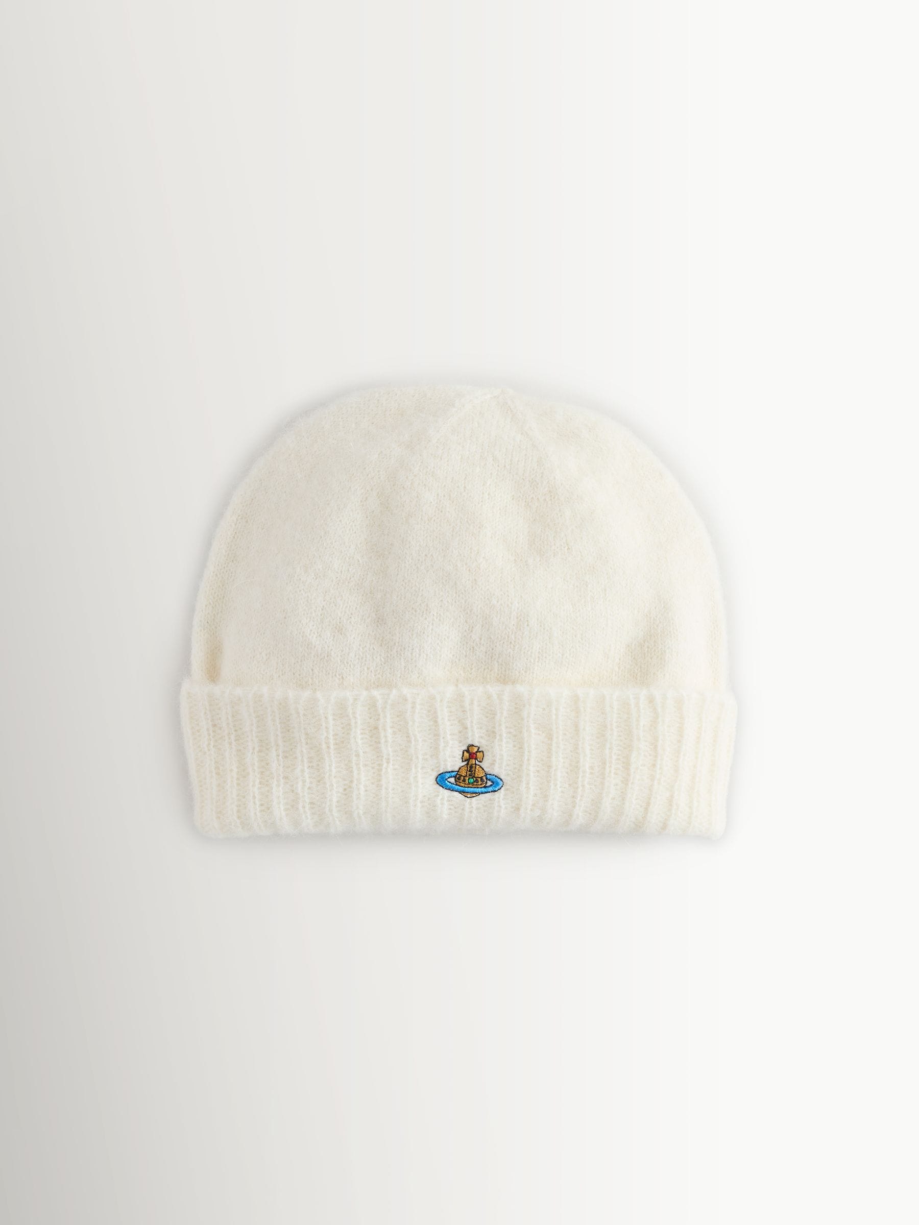 Buy Vivienne Westwood White Fluffy Beanie Hat from Next USA