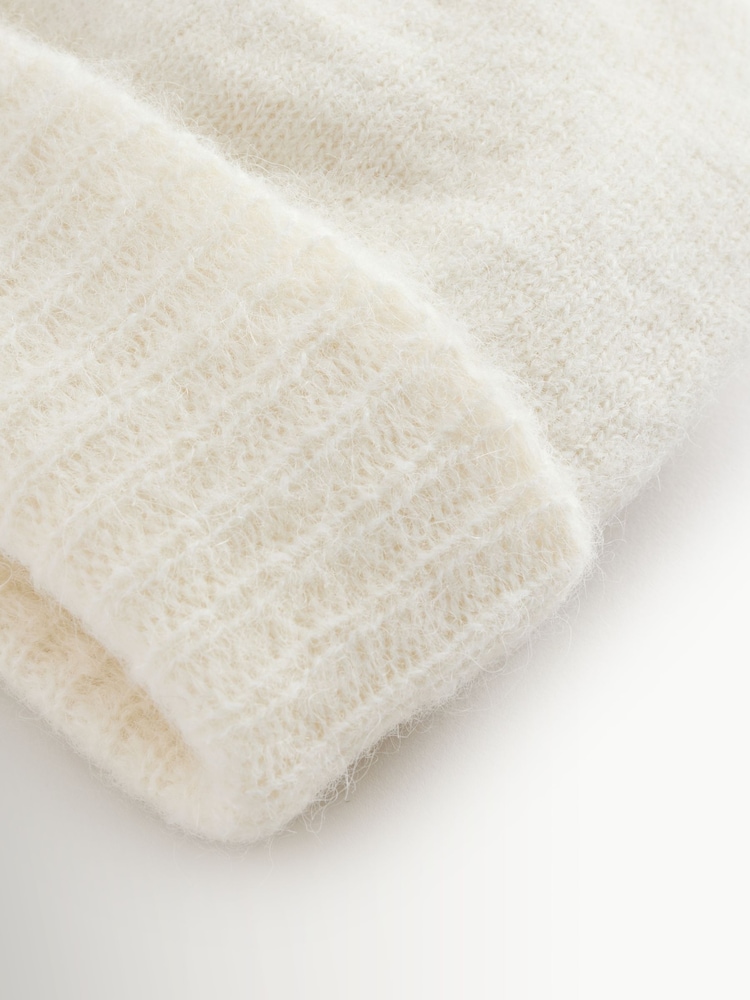Vivienne Westwood White Fluffy Beanie Hat - Image 3 of 3 Vivienne Westwood White Fluffy Beanie Hat - Image 3 of 3