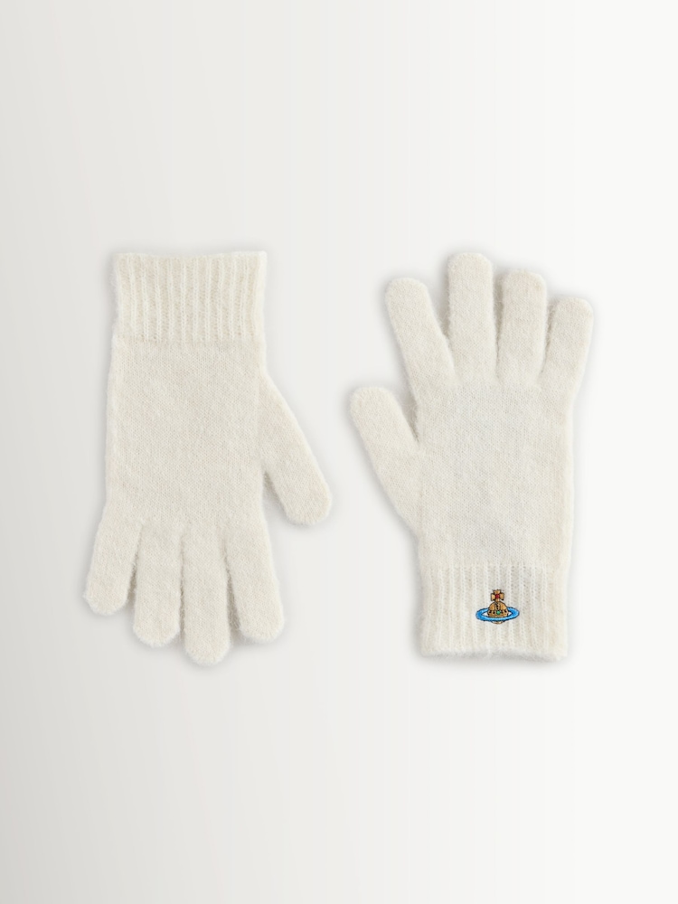 Vivienne Westwood White Fluffy Gloves - Image 1 of 3 Vivienne Westwood White Fluffy Gloves - Image 1 of 3
