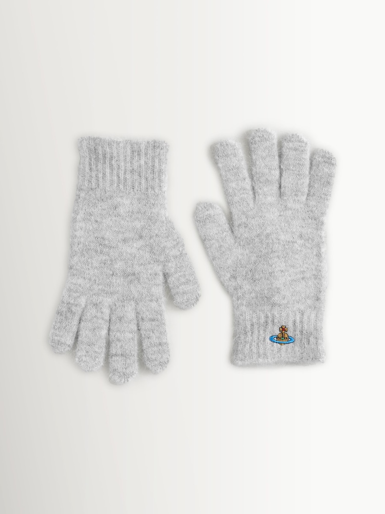 Vivienne Westwood Grey Fluffy Gloves - Image 1 of 3