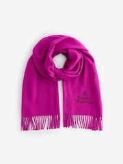 Vivienne Westwood Pink Embroidered Wool Scarf - Image 1 of 3