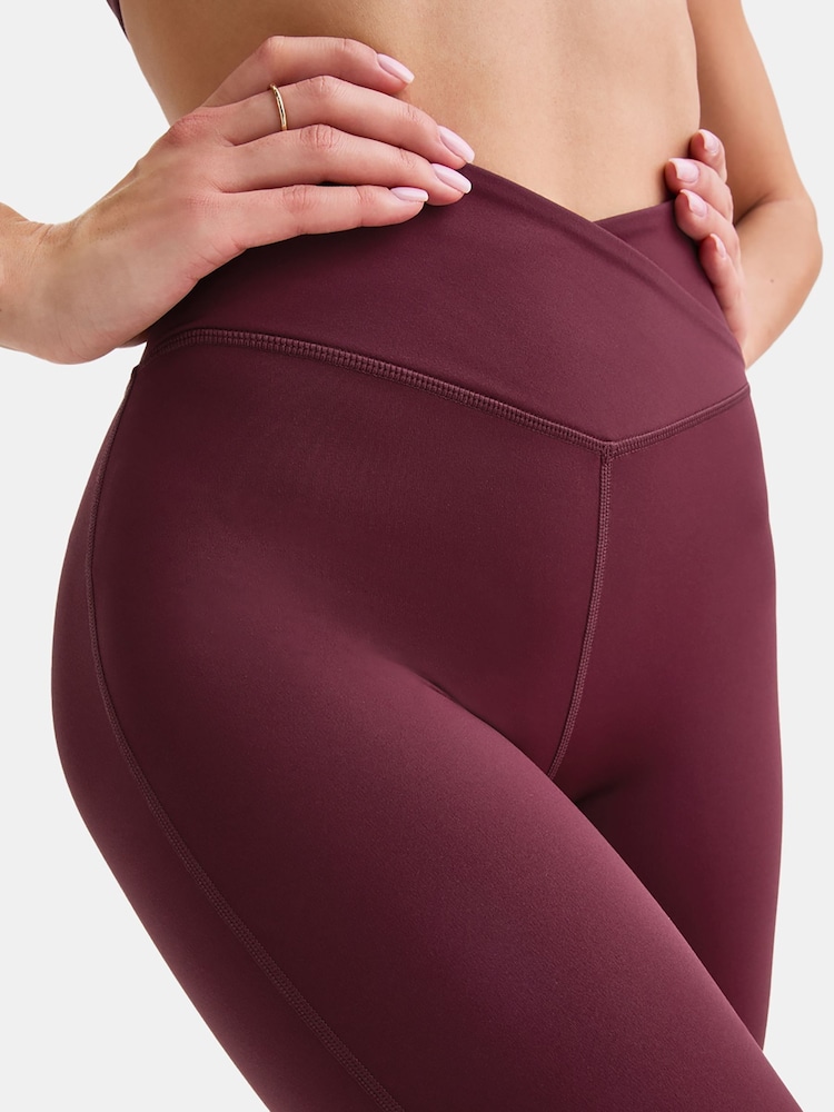 TALA Red Yoga Yoga DayFlex Wrap High Waisted Flares Leggings - Image 3 of 4
