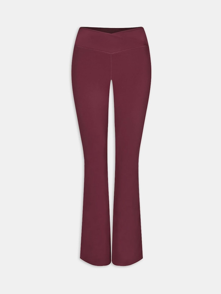 TALA Red Yoga Yoga DayFlex Wrap High Waisted Flares Leggings - Image 4 of 4