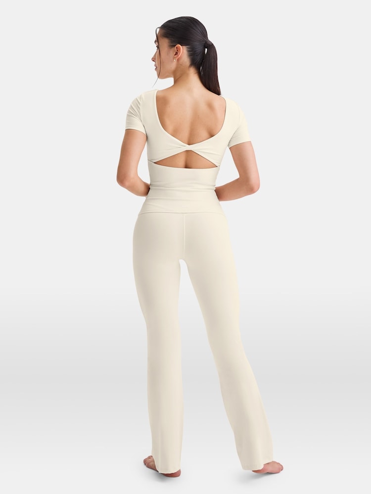 TALA Cream DayFlex Twist Back Full Length T-Shirt - Image 2 of 4