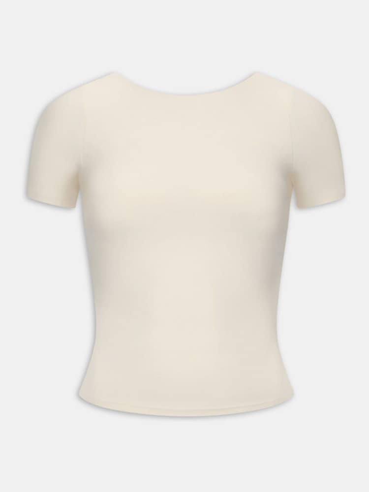 TALA Cream DayFlex Twist Back Full Length T-Shirt - Image 4 of 4