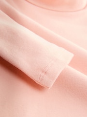 Pale Pink Long Sleeve Roll Neck Top (3mths-7yrs) - Image 4 of 4