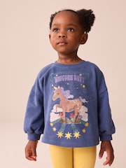 Purple Unicorn Long Sleeve T-Shirt (3mths-7yrs) - Image 1 of 8