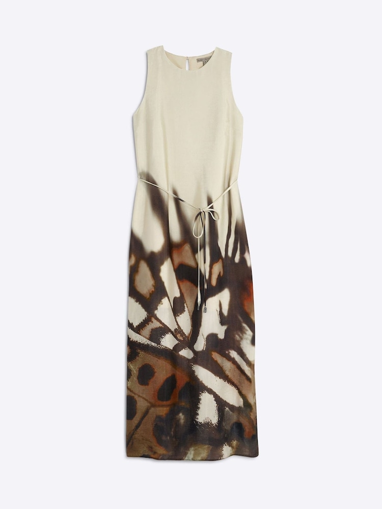 River Island Cream Petite Printed Bias Slip Midi Dress - Image 4 of 4 River Island Cream Petite Printed Bias Slip Midi Dress - Image 4 of 4