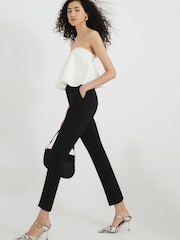 River Island Black Elasticated Cigarette Trousers - Image 3 of 6
