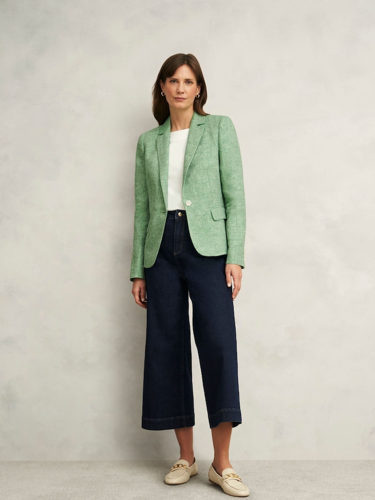 Hobbs Green Blake Linen Jacket - Image 1 of 4