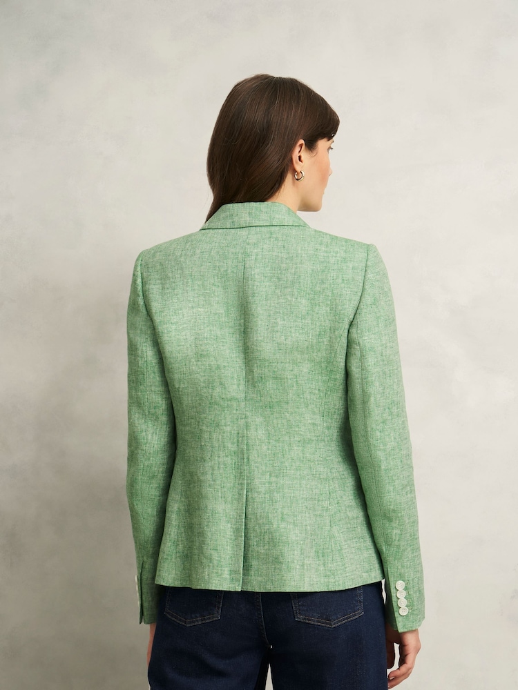 Hobbs Green Blake Linen Jacket - Image 2 of 4