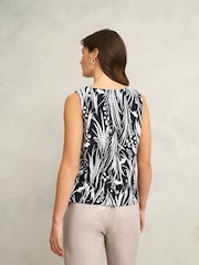 Hobbs Blue Maddy Printed Top - Image 2 of 4