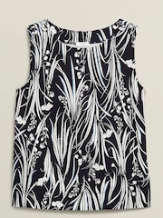 Hobbs Blue Maddy Printed Top - Image 4 of 4