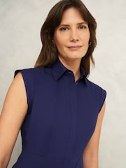Hobbs Blue Lilah 100% Cotton Dress - Image 3 of 4