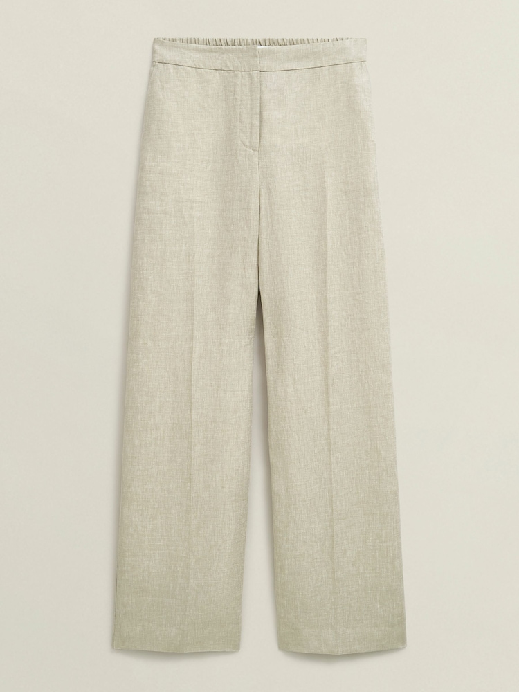 Hobbs Brown Alessia Linen Trousers - Image 4 of 4